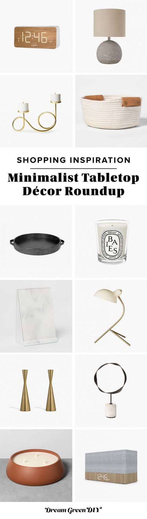 Minimalist Tabletop Décor Roundup