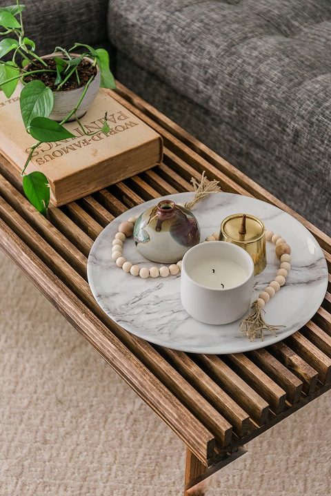 DIY Mid-century-Inspired Wood Slat Coffee Table