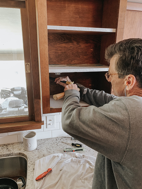 One Room Challenge, Week Three: Retro Cabinet Removal