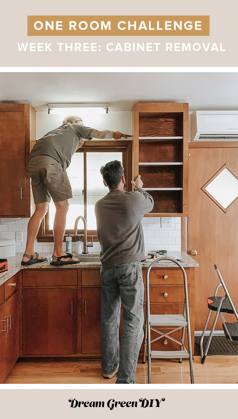 One Room Challenge, Week Three: Retro Cabinet Removal