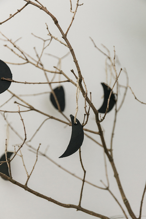 DIY Moon Phases Halloween Ornaments