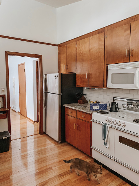 DIY Wallpapered Refrigerator Makeover