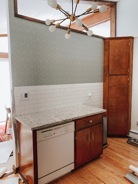 DIY Wallpapered Refrigerator Makeover