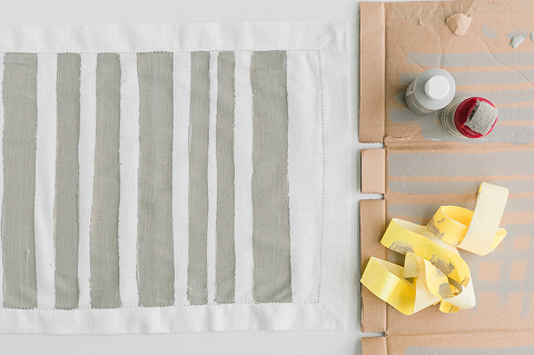 DIY Striped Thanksgiving Table Runner