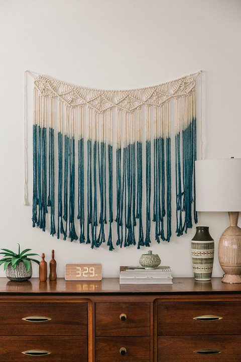 DIY Indigo Macrame Wall Hanging