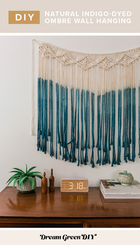 DIY Indigo Macrame Wall Hanging