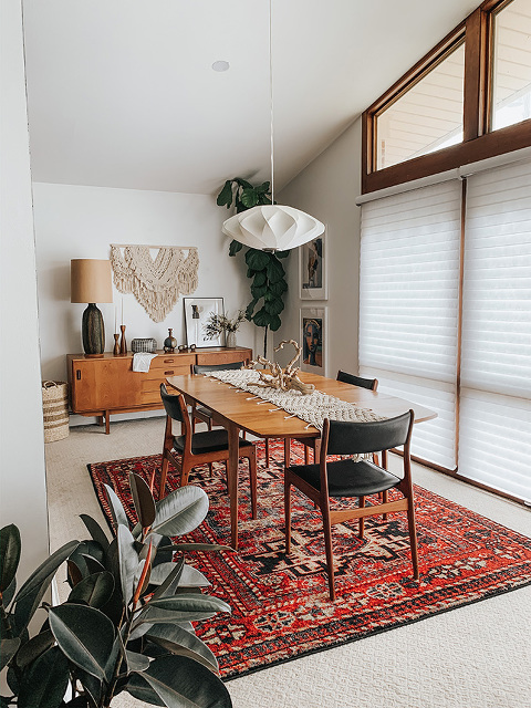 Boho dining room decor