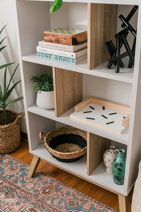 AllModern Bookshelf Entryway Makeover | dreamgreendiy.com + @allmodern #ad