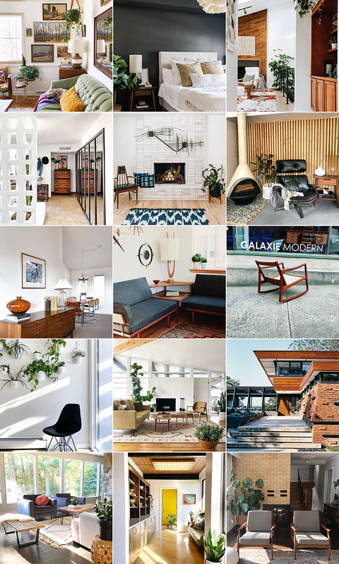 Mid-century décor Instagram accounts