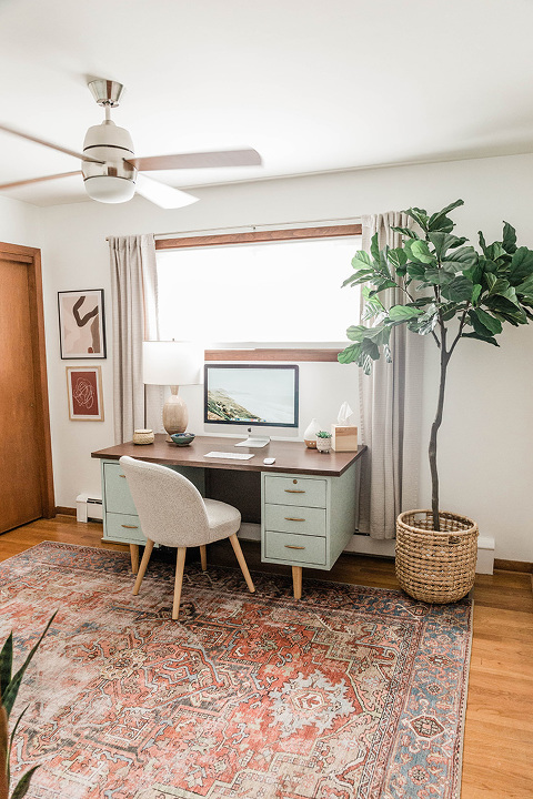 My Color-Blocked Home Office Tour