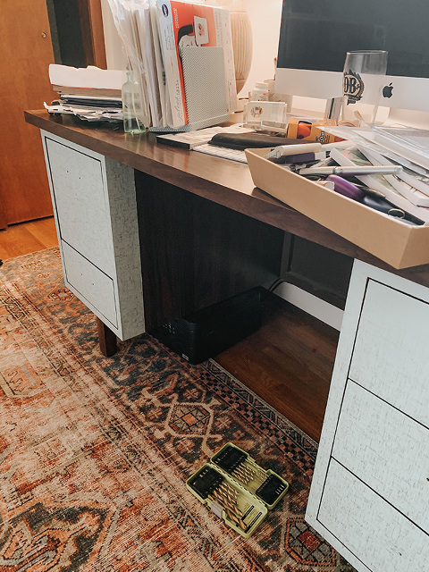 DIY Wallpapered Desk Makeover