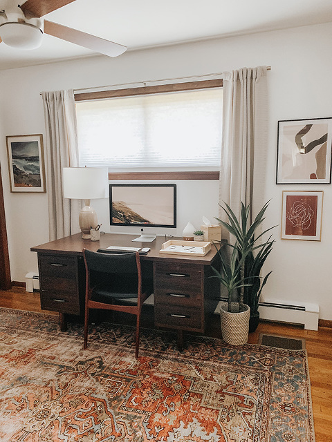 DIY Wallpapered Desk Makeover