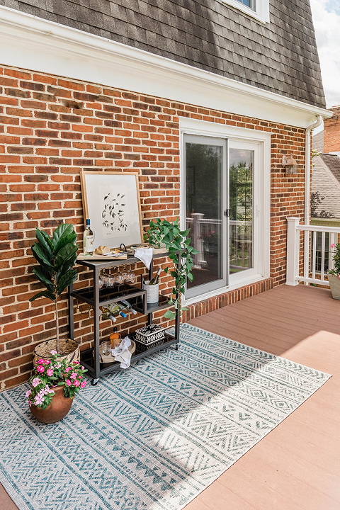 DIY Bar Cart Styling And Dining Alfresco Tips | dreamgreendiy.com + @AllModern #ad