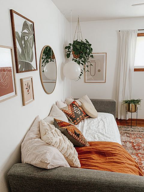 Boho guest bedroom design