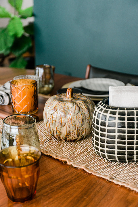 Decorating with fall pumpkins