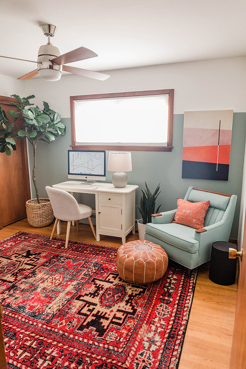 A Colorful Office Makeover Challenge