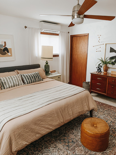 Boho mid-century bedroom décor ideas