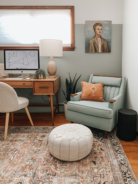 Boho Mid-Century Office Décor Ideas