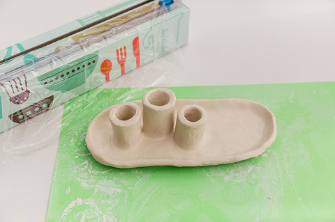 DIY Air-Dry Clay Toothbrush Holder