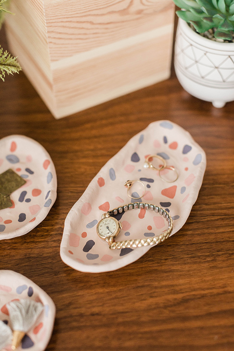 DIY Clay Faux Terrazzo Ring Dishes