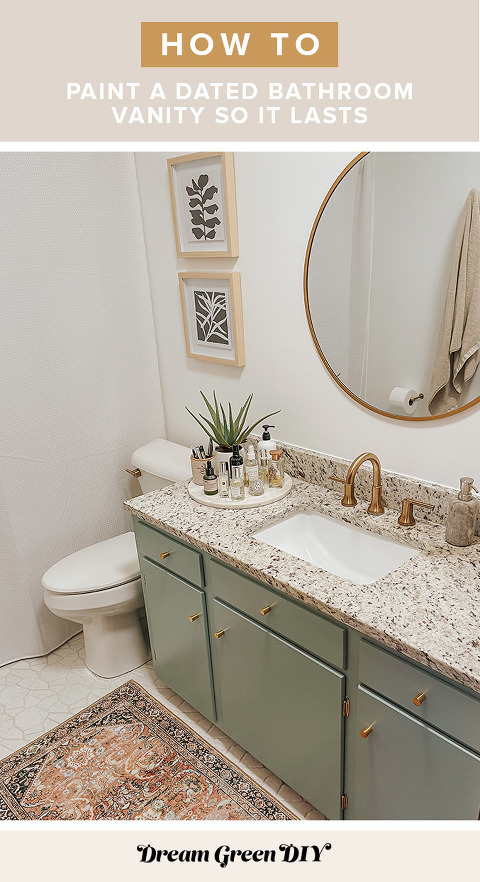 Try An Easy Method for Painting Bathroom Cabinets this Weekend 