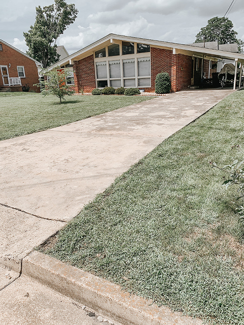 Our Concrete Driveway Makeover