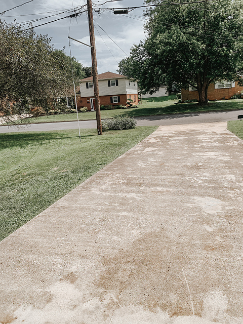 Our Concrete Driveway Makeover