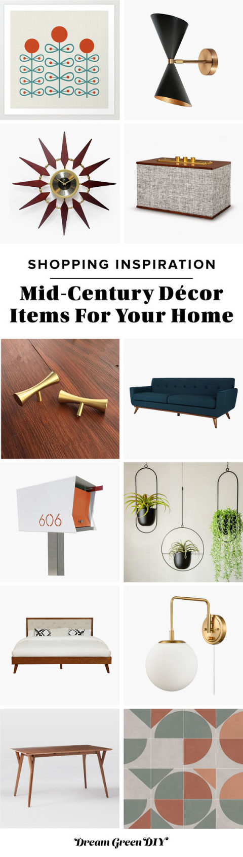 12 Mid Century D cor Items For Your Home Dream Green DIY