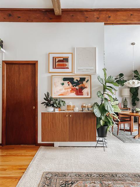 Walnut Doors For Our IKEA Besta TV Unit | dreamgreendiy.com + @norseinteriors #ad #NorseInteriors