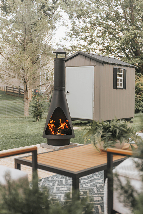 New Mid Century Chiminea For The Deck, Mid Century Modern Wood Fire Pit