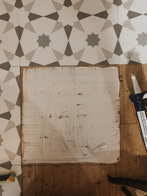 DIY Peel-And-Stick Tile Stairs Makeover