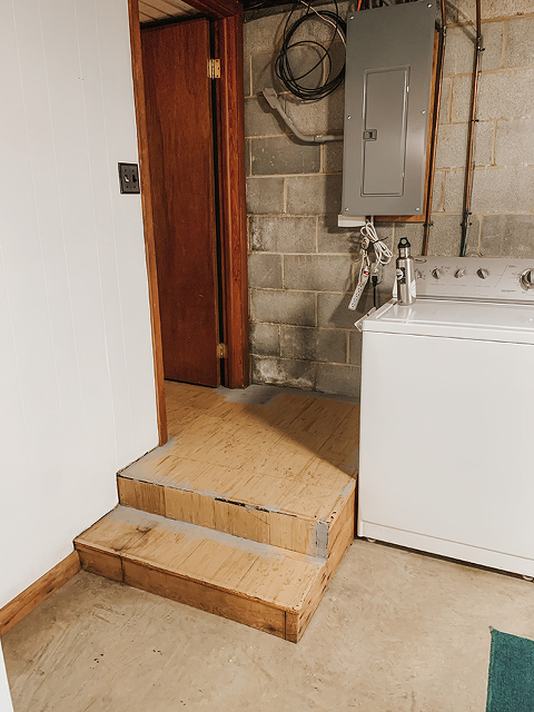 DIY Peel-And-Stick Tile Stairs Makeover