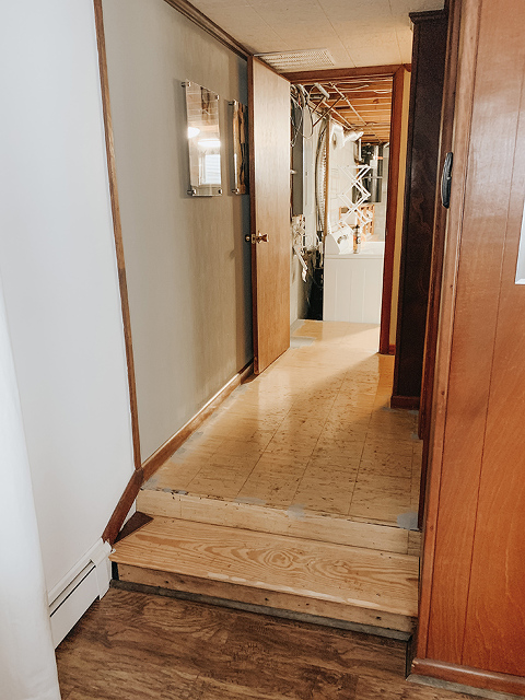 DIY Peel-And-Stick Tile Stairs Makeover