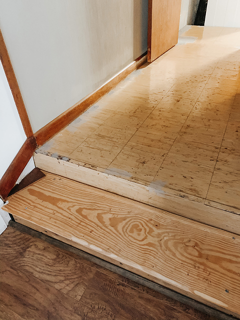 DIY Peel-And-Stick Tile Stairs Makeover