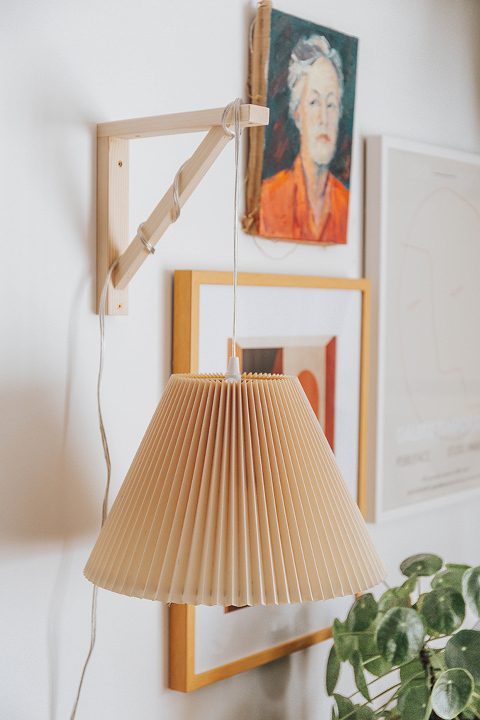 DIY Pleated Shade Pendant Light