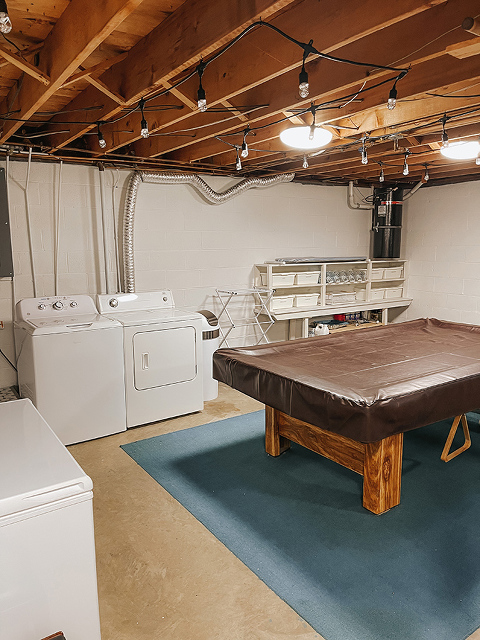 Cinder block shop wall paint ideas