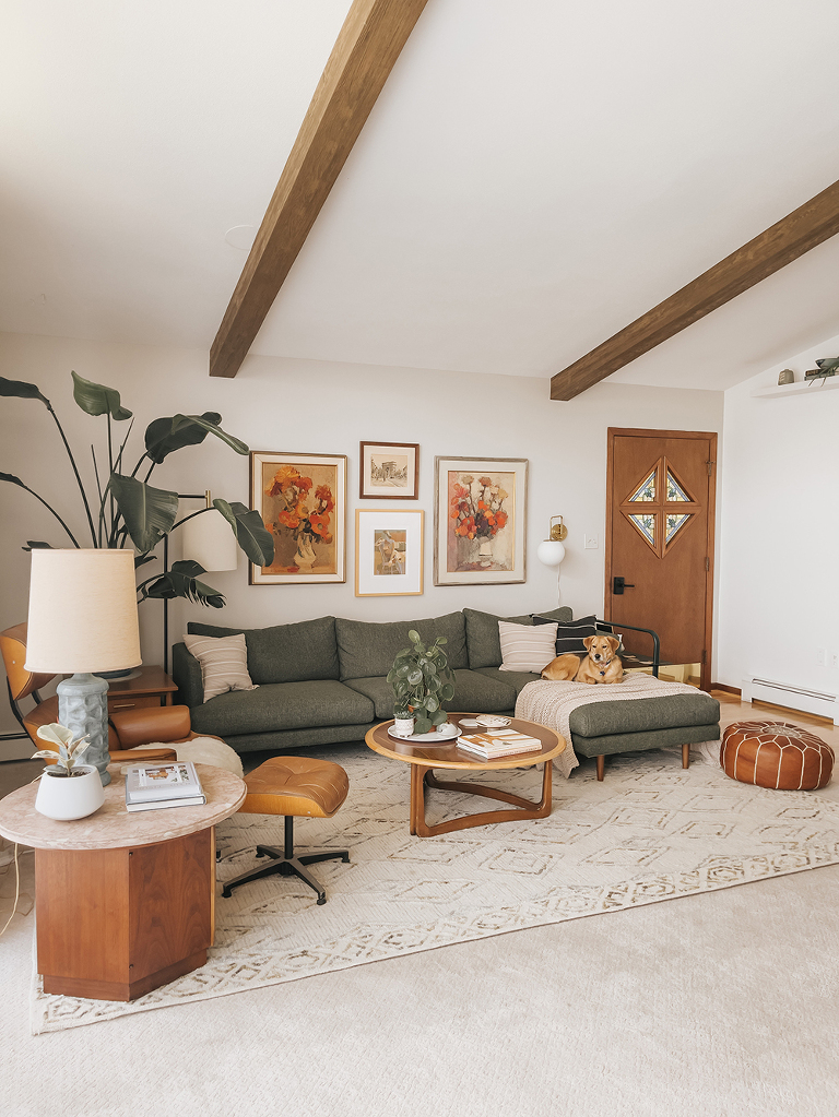 Vintage Pink Marble Side Table Makeover