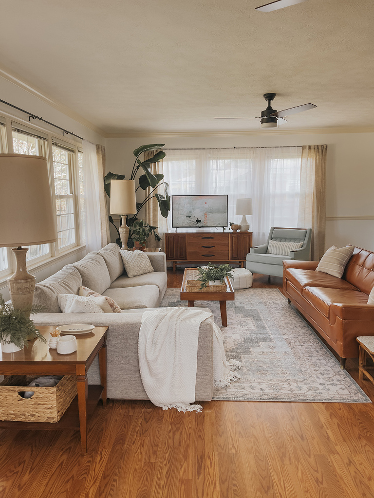 Dated Mid-Century Sunroom Makeover