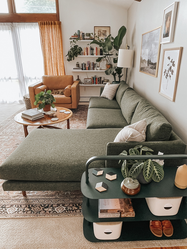 For sage green best sale couch