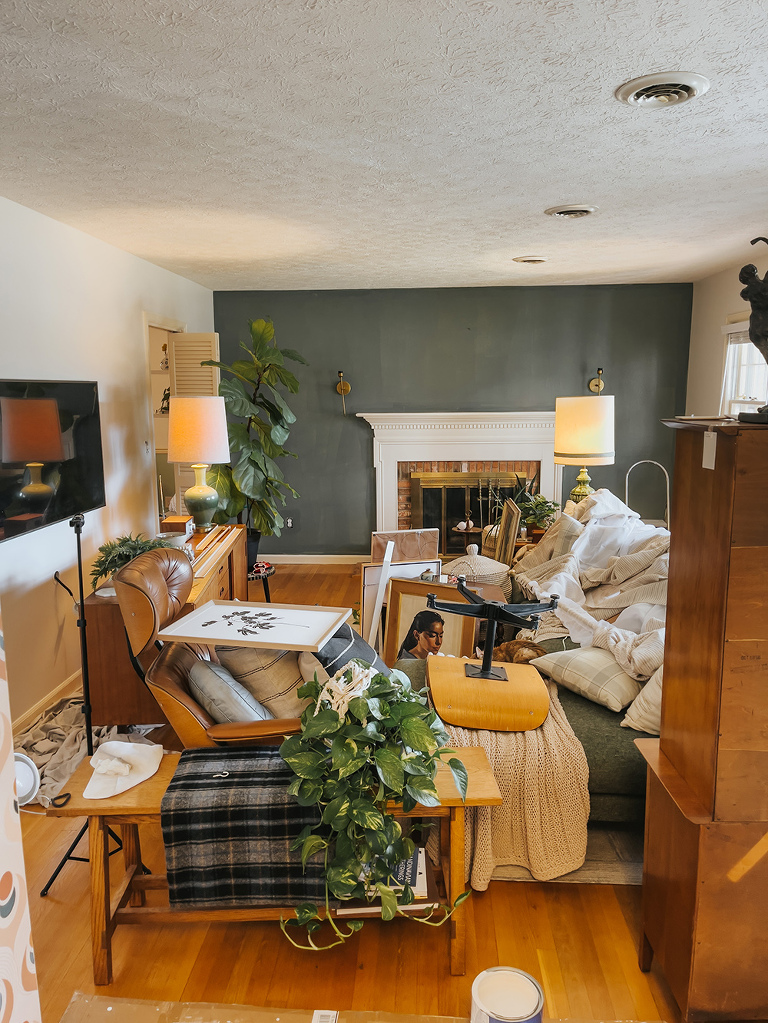 Mid-Century Living Room Paint Color Ideas