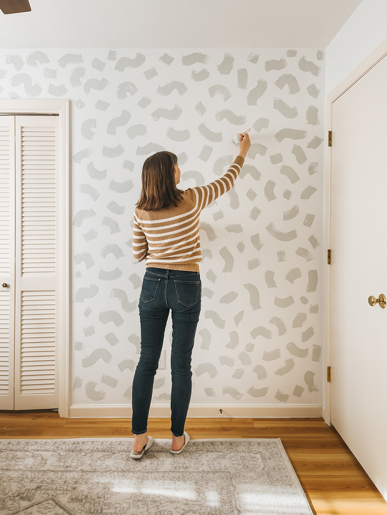 How to paint a Denim Faux Finish in a Boys Bedroom