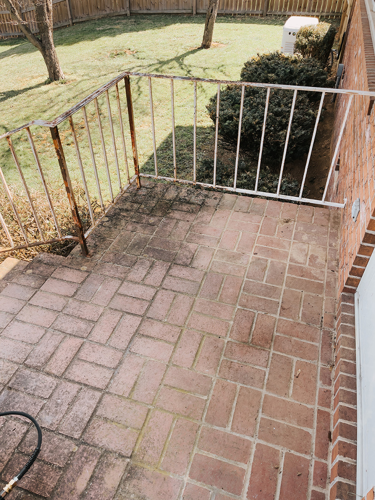 Pressure Washing Our Back Porch