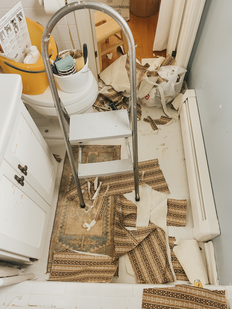 Retro Main Bathroom Makeover Progress