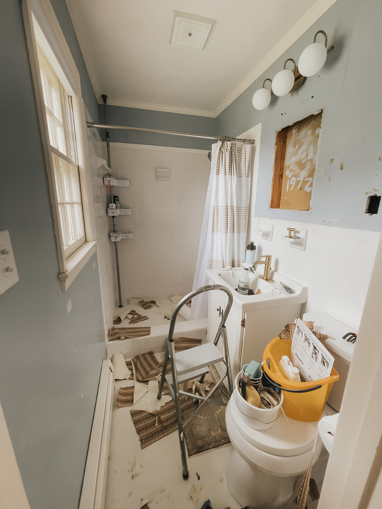 Retro Main Bathroom Makeover Progress