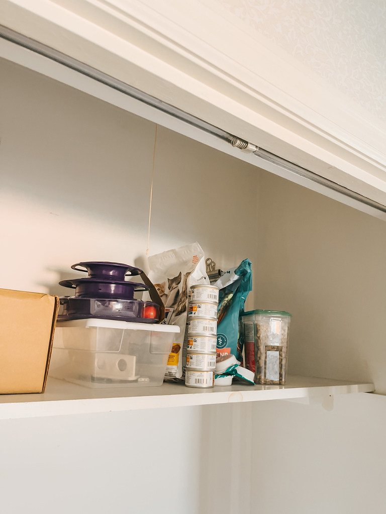 From Unused Closet To Cat Litter Cubby