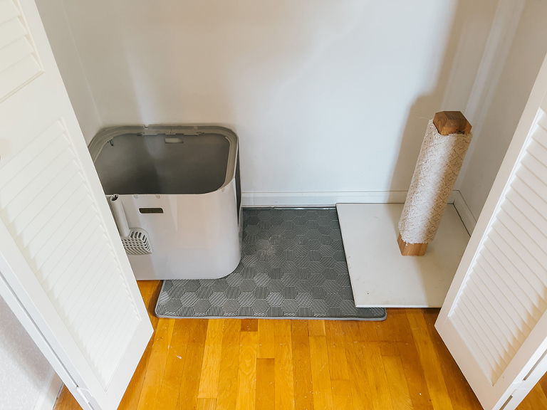 From Unused Closet To Cat Litter Cubby Dream Green DIY