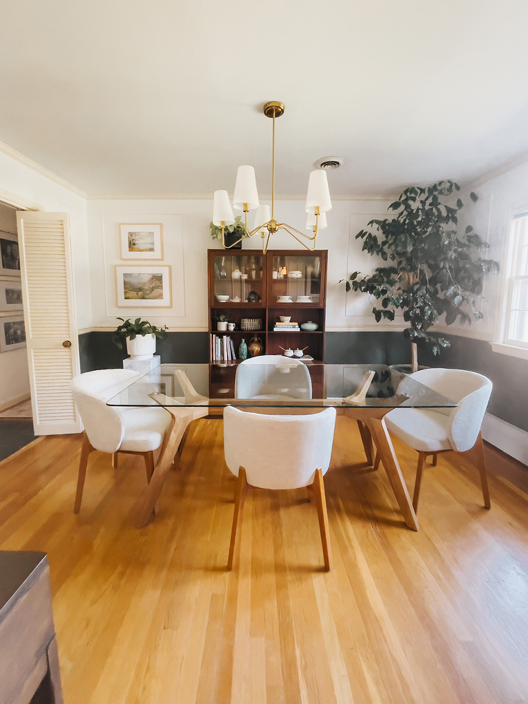 Retro Contemporary Mid-Century Dining Room Tour | dreamgreendiy.com + @article (ad/gifted) #ourArticle #AltaChair #EmmerTable