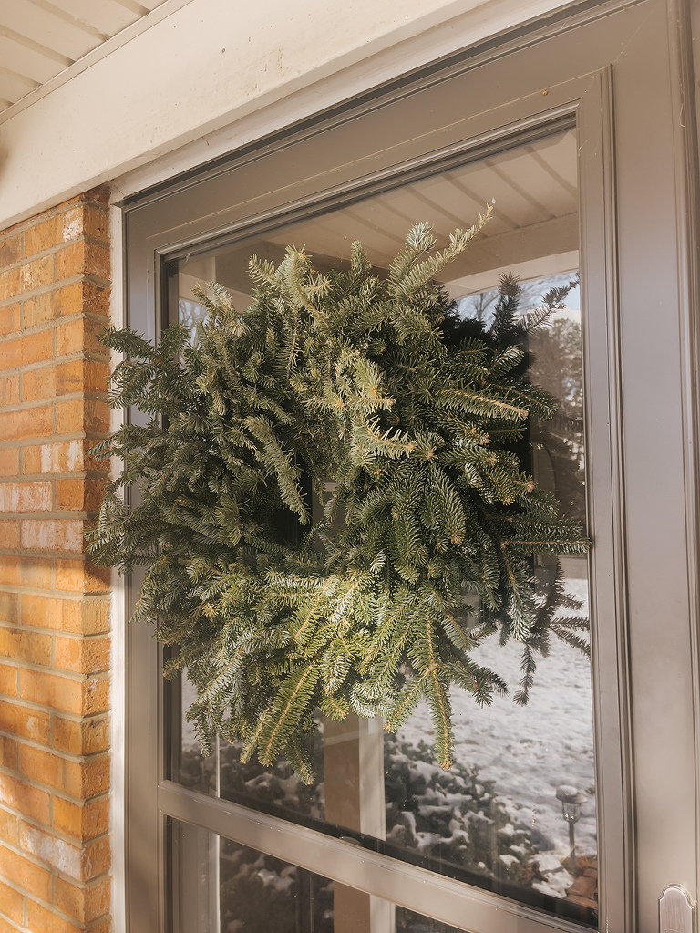 DIY Foraged Christmas Wreath Decorating