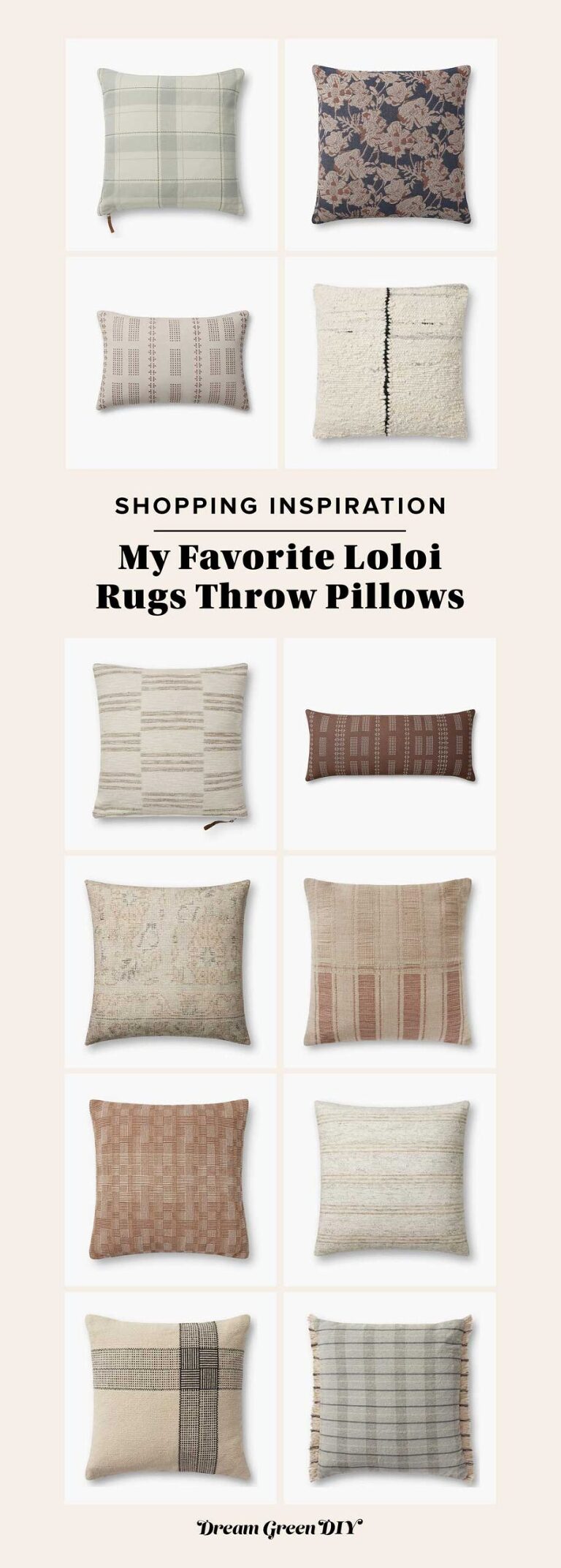 My Favorite Loloi Rugs Throw Pillows