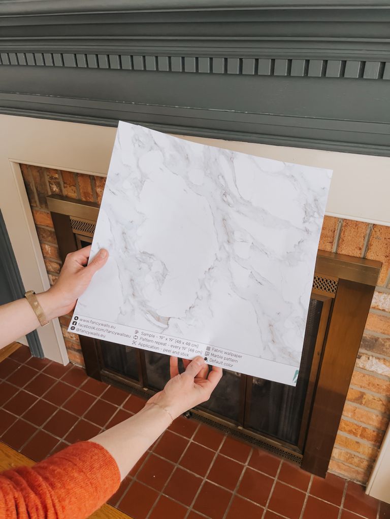 Wallpaper And Paint Fireplace Makeover | @fancywallseu #ad #FancyWalls